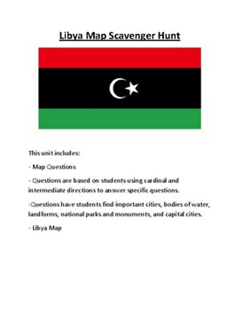 Libya Map Scavenger Hunt