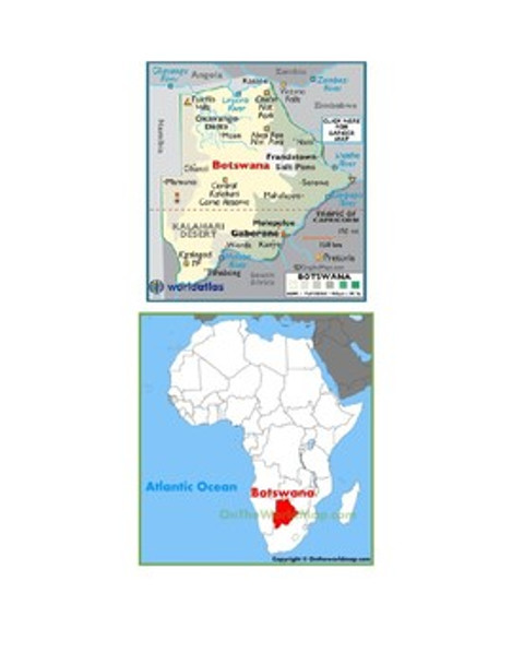 Botswana Map Scavenger Hunt