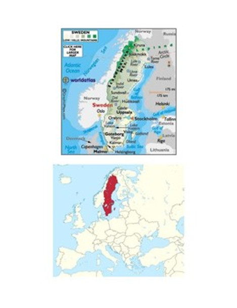 Sweden Map Scavenger Hunt
