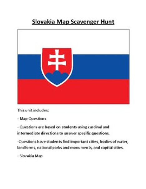 Slovakia Map Scavenger Hunt