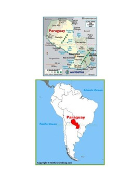 Paraguay Map Scavenger Hunt
