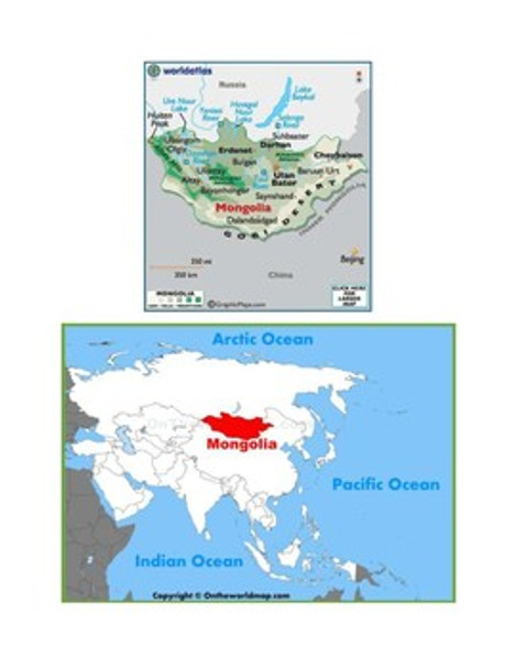 Mongolia Map Scavenger Hunt