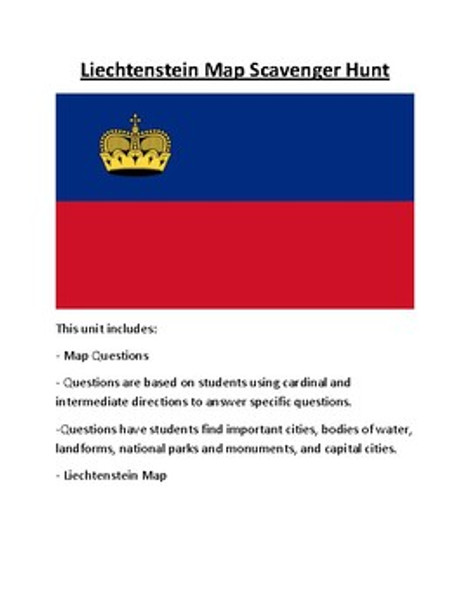 Liechtenstein Map Scavenger Hunt