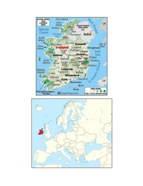Ireland Map Scavenger Hunt