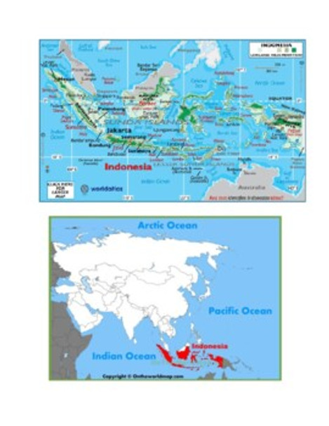 Indonesia Map Scavenger Hunt