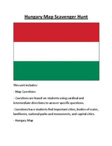 Hungary Map Scavenger Hunt