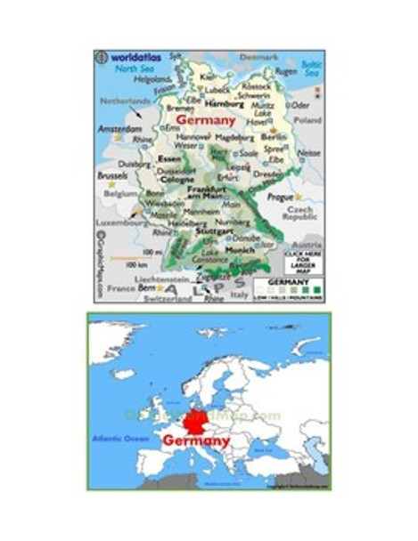 Germany Map Scavenger Hunt