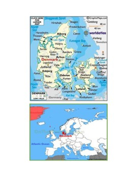 Denmark Map Scavenger Hunt