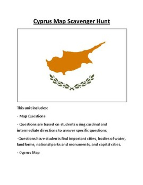 Cyprus Map Scavenger Hunt