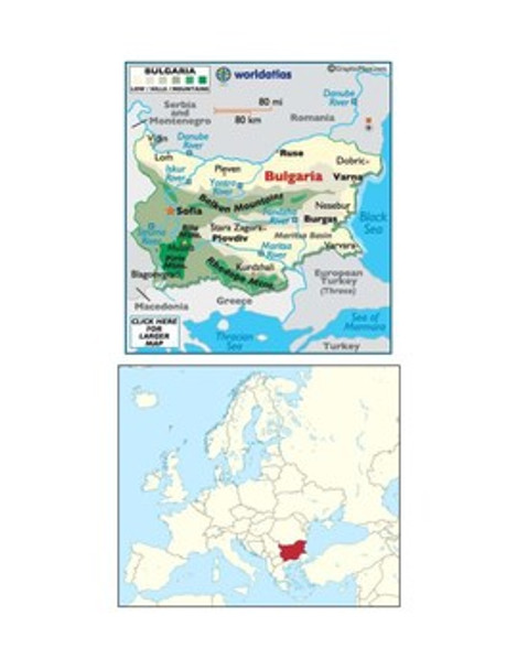 Bulgaria Map Scavenger Hunt