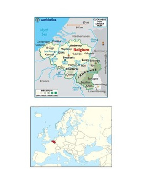 Belgium Map Scavenger Hunt