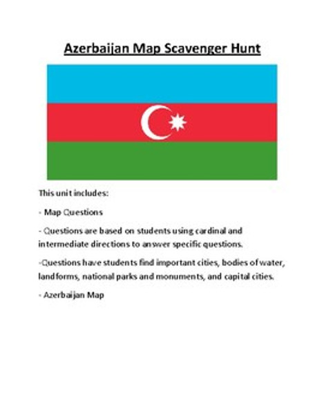 Azerbaijan Map Scavenger Hunt
