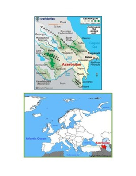 Azerbaijan Map Scavenger Hunt