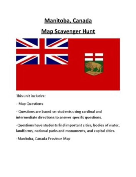 Manitoba Map Scavenger Hunt