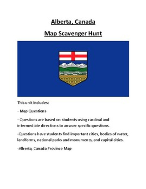 Alberta Map Scavenger Hunt