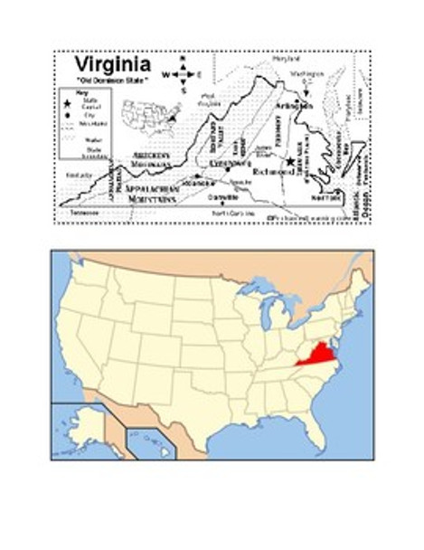 Virginia Map Scavenger Hunt