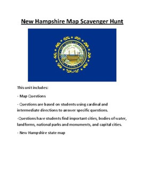 New Hampshire Map Scavenger Hunt