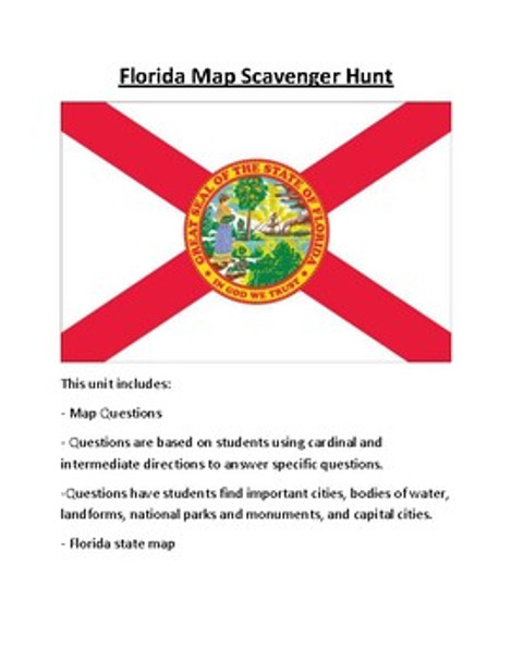 Florida Map Scavenger Hunt