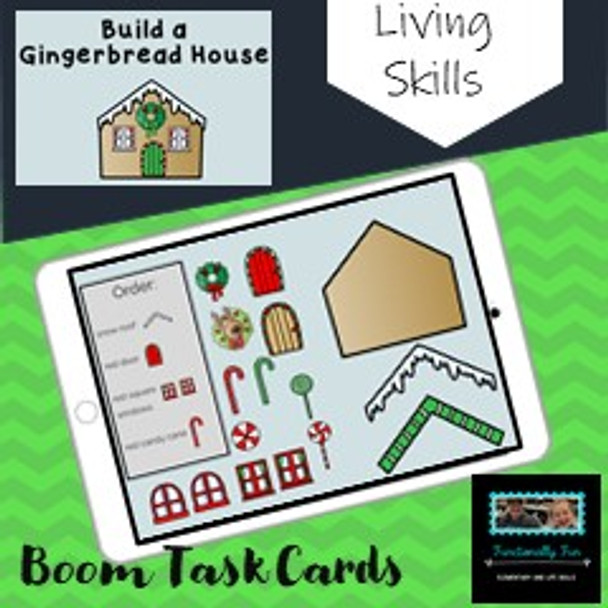 Life Skills: Build a Gingerbread House Boom Cards