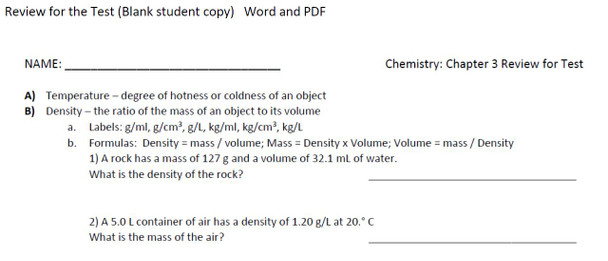 Matter and Change (Chemistry Ch 2 - Bundled Lesson)