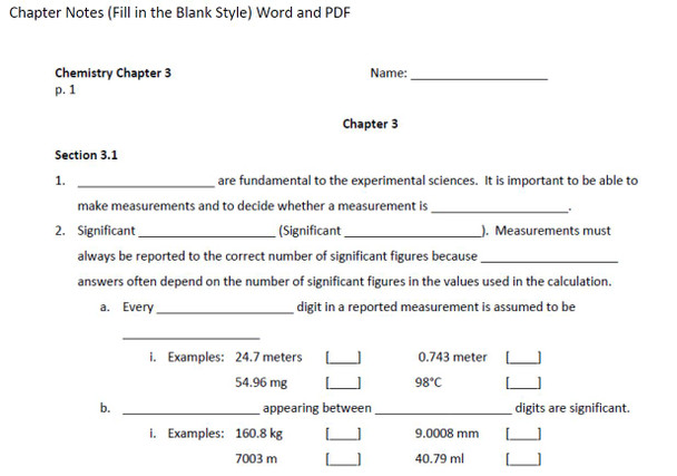 Chemical Reactions (Chemistry Ch 11 - Bundled Lesson)