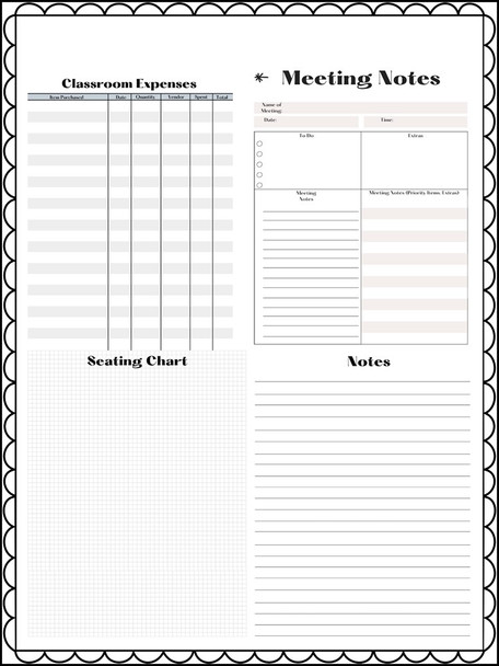 2021 Teacher Planner School for Organization, Lesson Plans, Agendas