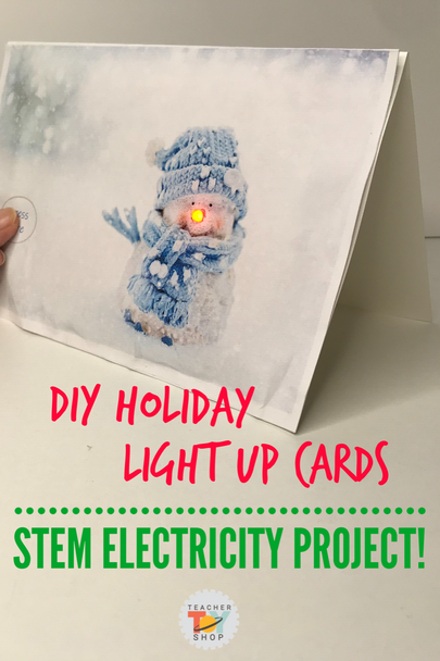 STEM Holiday Electricity Paper Circuit Cards Activity | Circuits Project