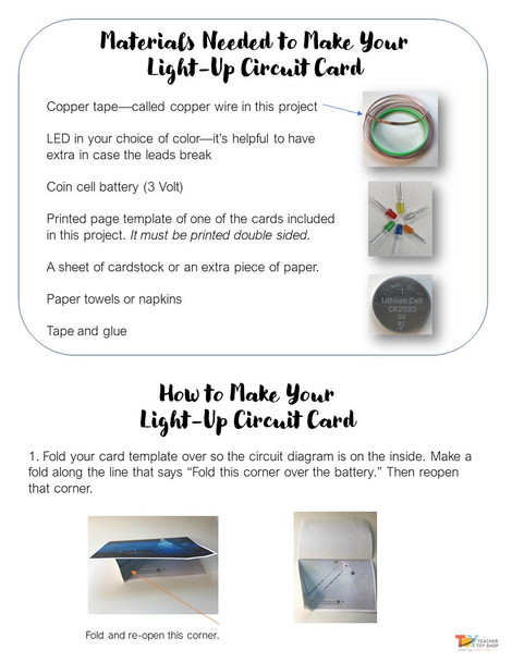 STEM Holiday Electricity Paper Circuit Cards Activity | Circuits Project