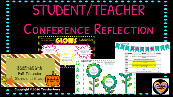 Glows and Grows Conference Reflection Powerpoint Digital and Printable