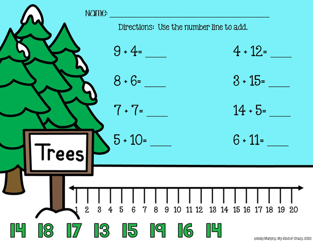 December Math Addition and Subtraction Google Slides