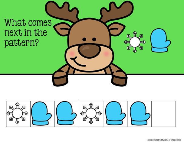 Christmas Patterning, AB, ABB, Google Slides