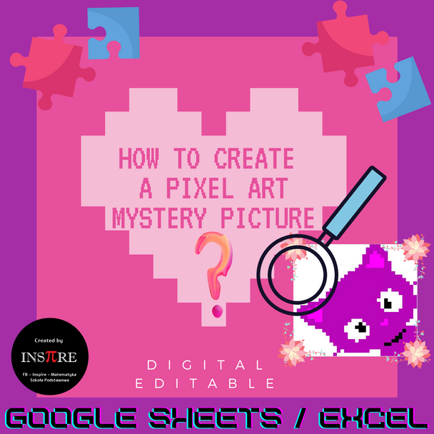 How to create a Pixel Art Mystery Picture + Spaceman Operations with Integers