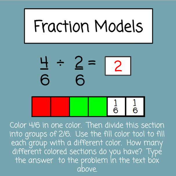 Dividing Fractions Using Bar Models
