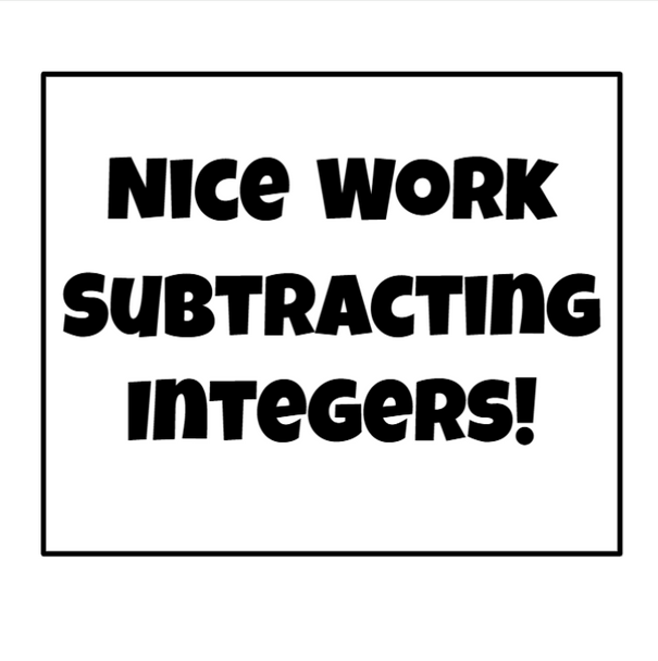 Subtracting Integers - Changing a Subtraction Problem to an Addition Problem