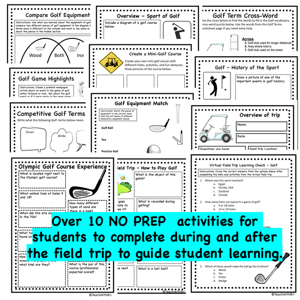 Virtual Field Trip - Behind the Sport- Golf - Science and PE