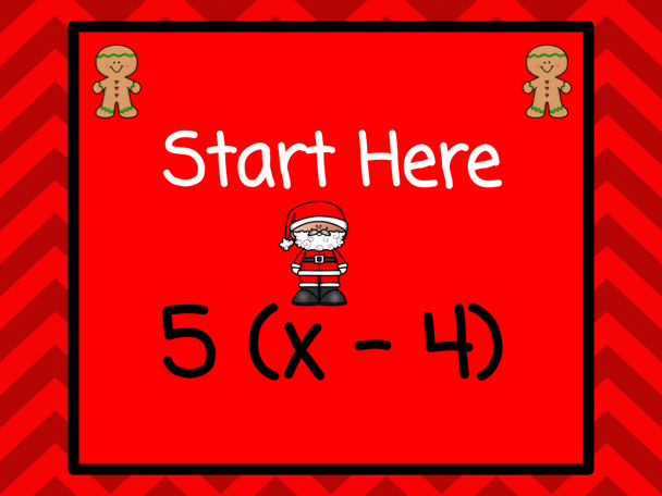 Holidays Version - Distributive Property Race - Digital