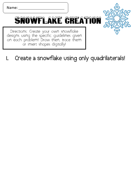 Winter Math Choice Board