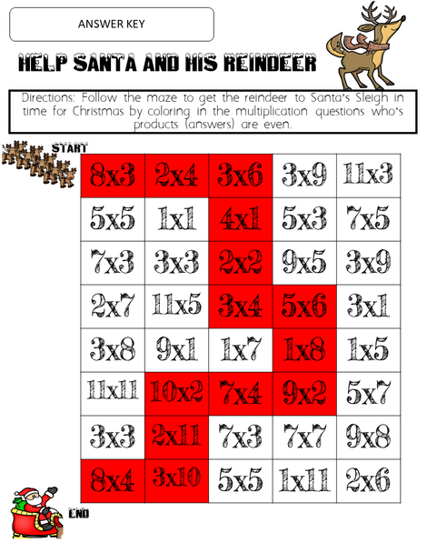 Winter Math Choice Board