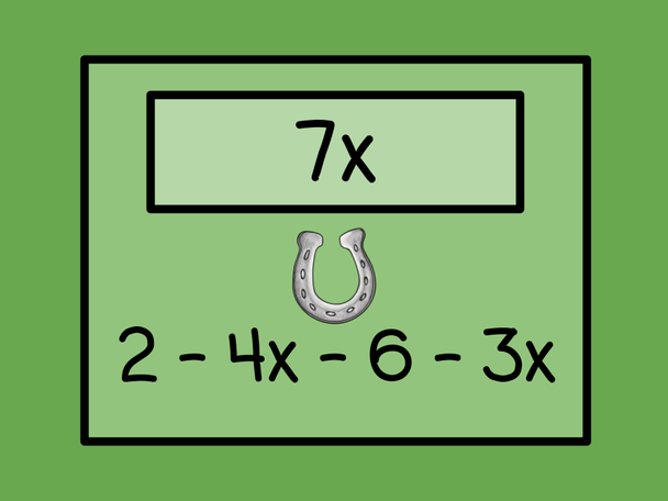 St. Patrick's Day - Combining Like Terms Race