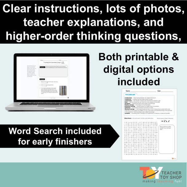 Heat Transfer and Heat Energy Activity | Distance Learning for Google Slides™ + Print