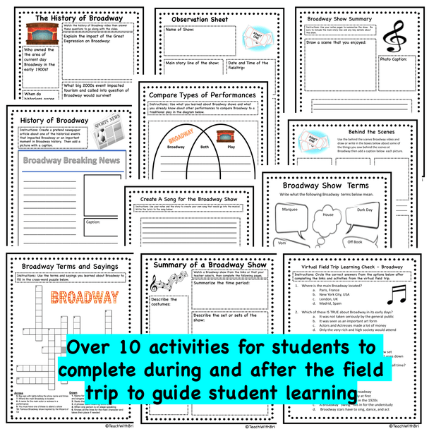 Google Classroom Version- Broadway Virtual Field Trip 