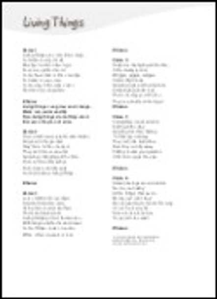 'LIVING THINGS' (Grades Pre-K - 3) ~ Curriculum Song & Lesson Materials