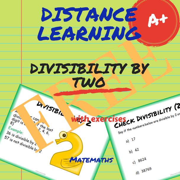 FREEBIE Math Divisibility by two