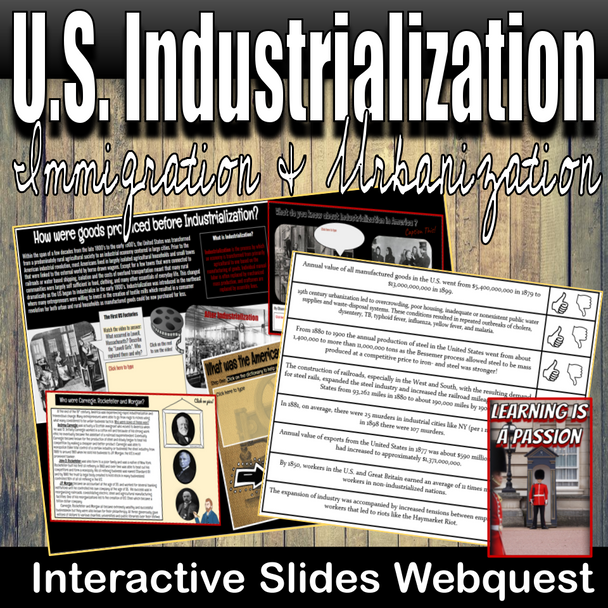 U.S. Industrialization | Urbanization & Immigration | Web-quest Activity