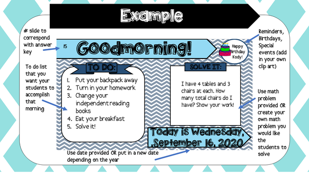  Third Grade January Editable Morning Message Solve It