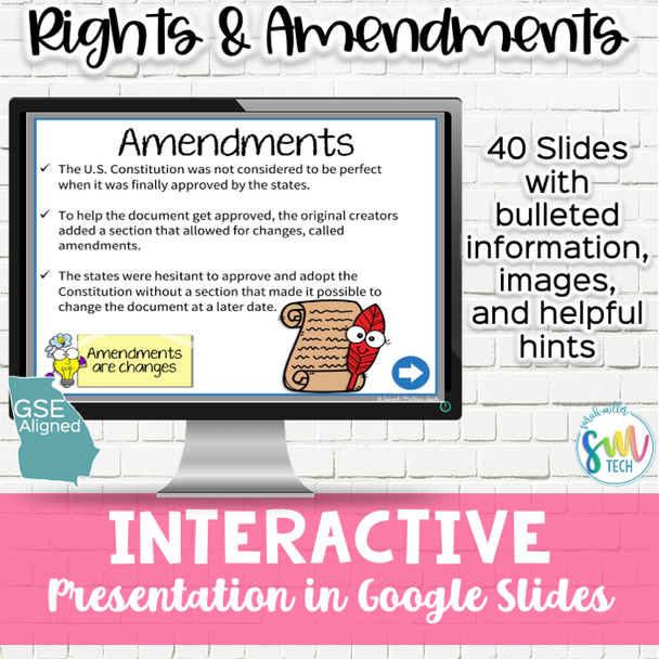 DIGITAL LEARNING SET Citizens' Rights & Amendments | SS5CG1, SS5CG2, SS5CG3