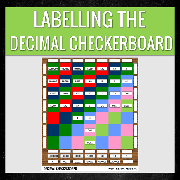 Montessori Digital Decimal Checkerboard 3