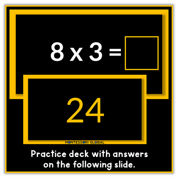 Montessori | Multiplication Fact Fluency PowerPoint Presentations | x 1 to x 12
