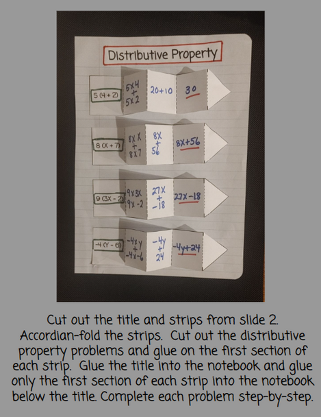 Distributive Property Lesson - with variables - Digital