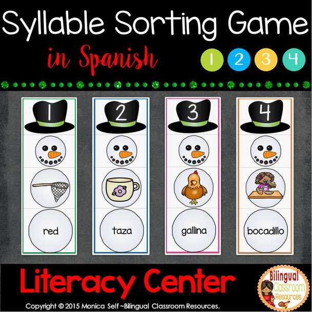 Syllable Sorting Game in Spanish-Clasificando sílabas